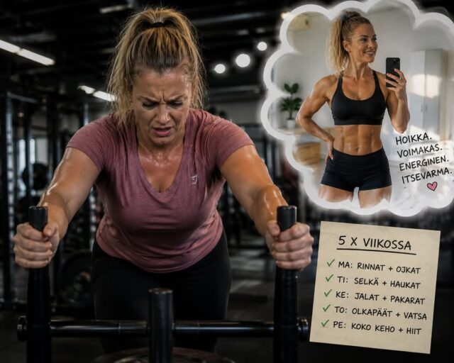 Käytkö salilla 5x viikossa, mutta tuloksia ei näy? 🏋️♀️❌
Se on turhauttavaa, mutta syy löytyy usein näistä neljästä asiasta:💥 1. Kalorit: Liikunta lisää nälkää. Paino putoaa vain kalorivajeella/ oikein syömällä
💥 2. Teho: Teetkö aina samat liikkeet samoilla painoilla? samoilla toistoilla? Keho tottuu nopeasti.
💥 3. Lepo: Liika treeni ilman lepoa nostaa stressihormoneja. Kunto nousee levossa!💥
4. Arkiliikunta: Tunnin treeni ei pelasta loppupäivän istumista. Askeleet ratkaisevat. Säästetään aikaasi ja energiaasi. Etsitään yhdessä askeleet, joilla saat ansaitsemasi tulokset naisen kehon tarpeet huomioiden! ❤️👉 Varaa PT Maaritin ilmainen 30 min info. Katsotaan yhdessä treenisi ja ruokailusi kuntoon.
Tapaaminen Naisten kuntosali Femifitillä Raahessa tai etänä.
Ota yhteyttä arkisin klo 9–18:📞 Puh. 044 3265310
📧 femifit@outlook.com🌐www.femifit.fi#raahe #naistenkuntosali #ptmaarit #femifit #painonhallinta
terkuin Maarit 😍